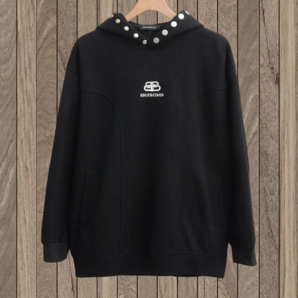 Balenciaga Black Hooded Sweatshirt